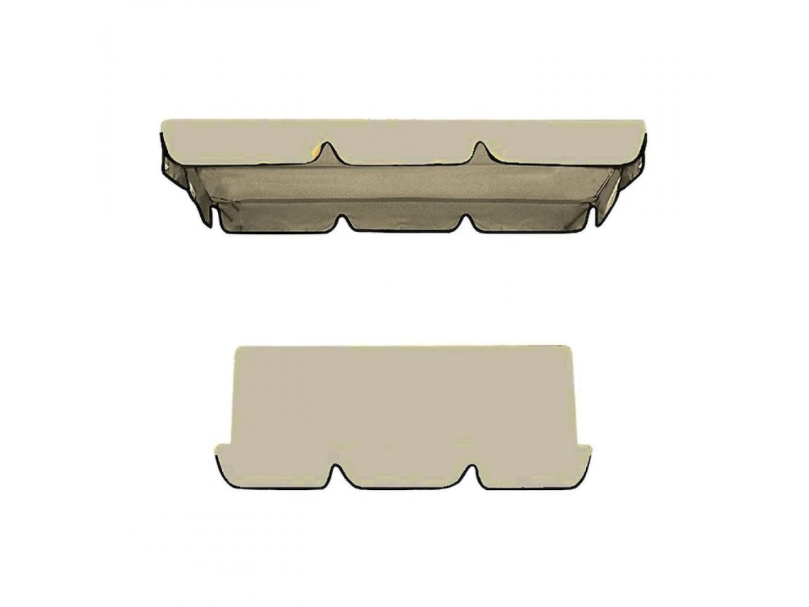 Juego de 2 fundas de almohada para cuna de jardín, tela Oxford, 195 x 125 x 15 cm, beige Truyuety