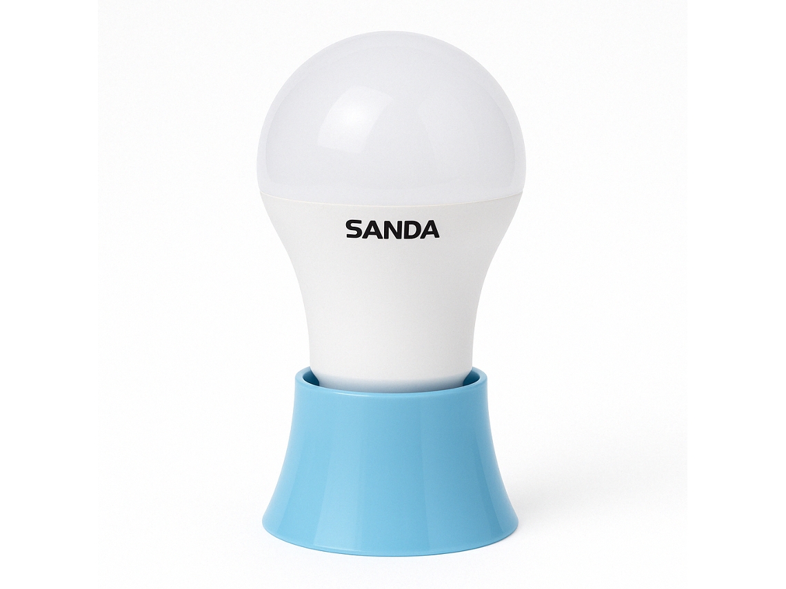 Luz LED azul Sanda SD 5727 con batería recargable y soporte