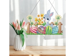 Kit de pintura 5D con conejo de diamantes de imitación para decoración de paredes