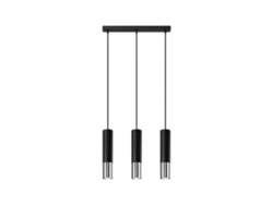 Sollux Sl.0942 Lámpara Colgante Loopez 3l Negro Cromo
