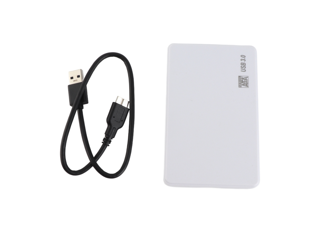 Caja De Disco Duro De 2.5 Pulgadas, Carcasa Externa Para Hdd/ssd Usb3.0 Sin Herramientas, Carcasa De Abs Blanca