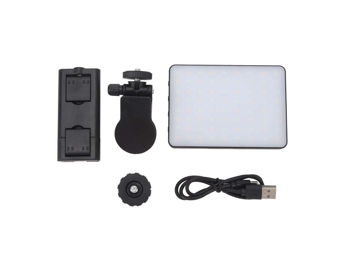 Luz LED recargable para webcam con clip, luz de relleno para portátil, teléfono y reuniones virtuales.