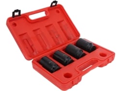 Neumática, 4 Pobite De Acero De Doble Dureza - Compacto Para Llaves Pcs En Cromo