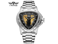 (dourado) Braço Robótico Automático Triangular Vazado, Estilo Casual Europeu E Americano Para Moda Masculina.