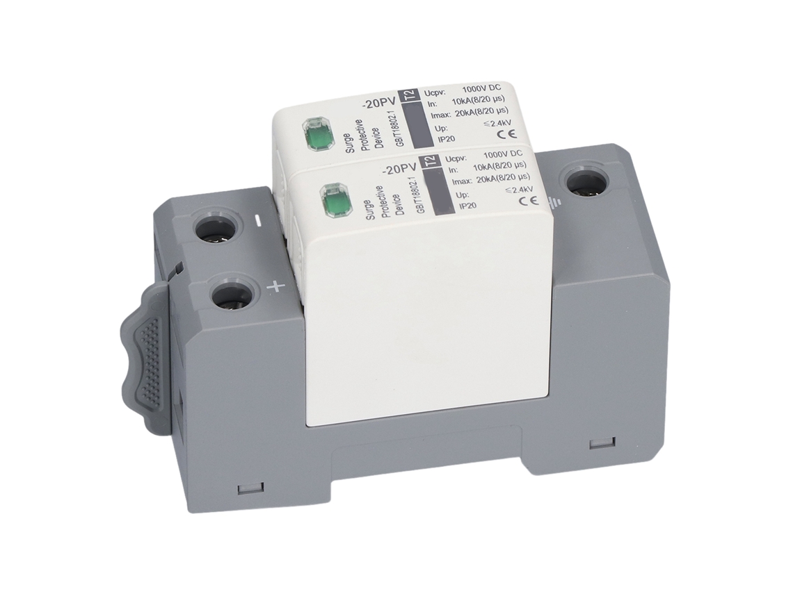 Protector Contra Sobretensiones Para Barra Colectora Din 1000 V Cc 2p 10-20 Ka Protección Contra Descargas Eléctricas