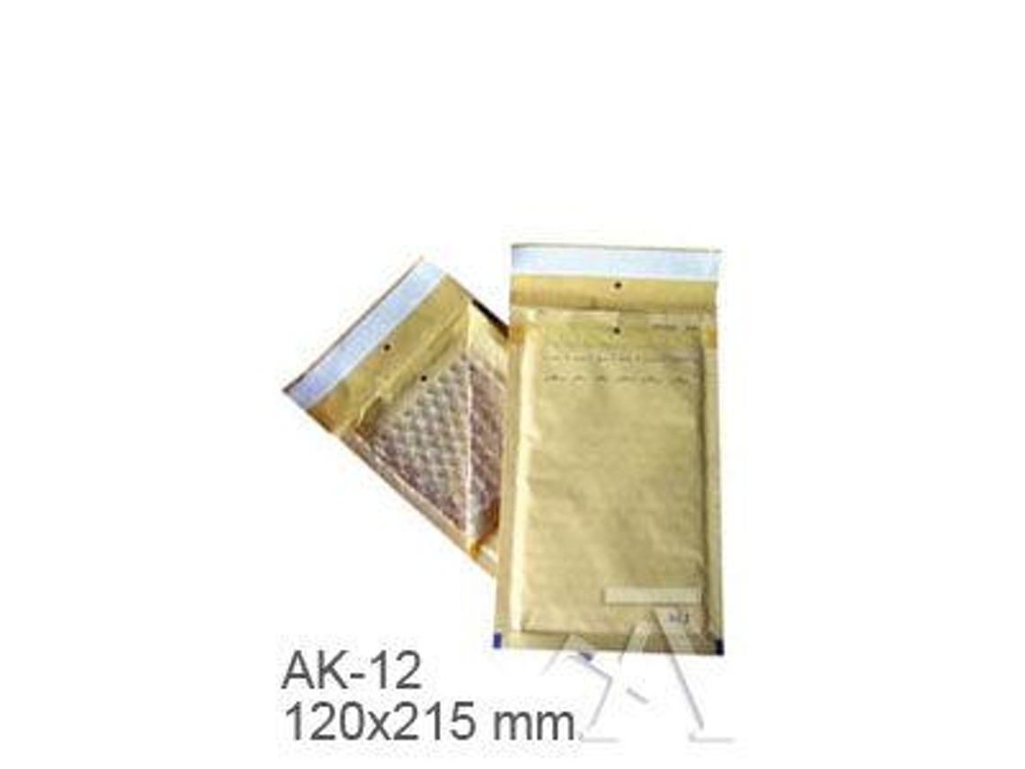 Paq/10 Bolsa Kraft Autoadhesiva Ak-12 Acolchada 120X215