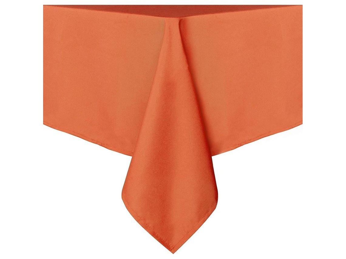 2026-mantel Cuadrado 54x54 Pulgadas Poliéster Resistente A Manchas Arrugas Lavable Naranja