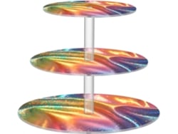 Soporte Acrílico De 3 Niveles Para Cupcakes Con Fondo Degradado, Expositor