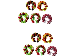 10 Piezas De Aros Para El Cabello Con Flores, Accesorios Hawaianos De Playa Para Mujeres, Decorativos Para Bodas Y