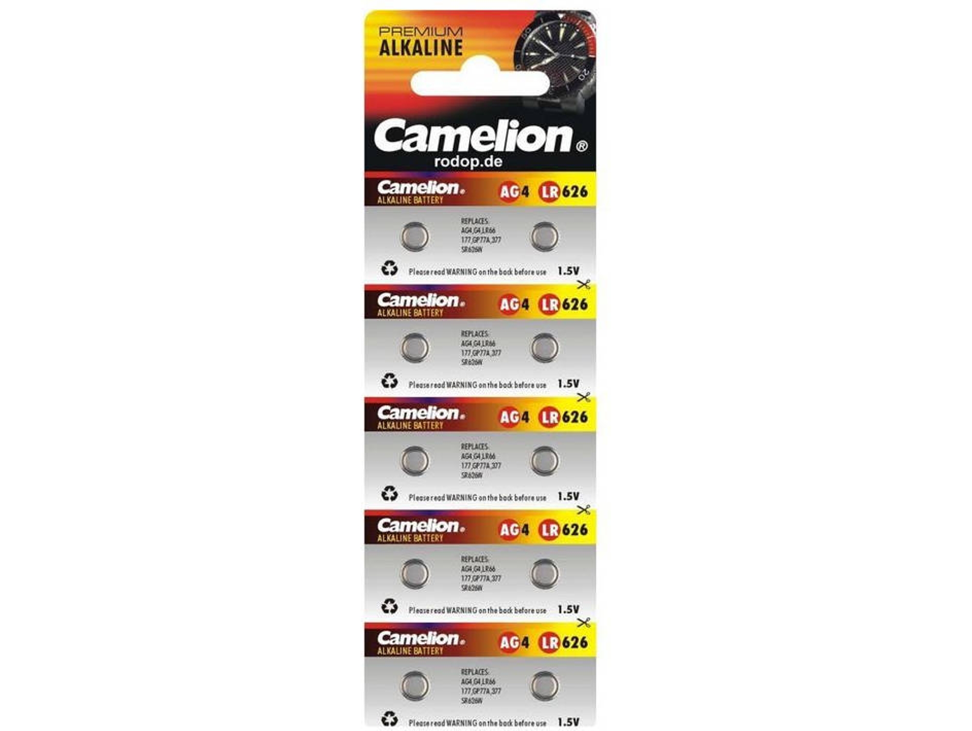 Pila De Botón Ag4 / Lr626 1,5 V 18 Ma, Blíster De 10 Unidades Camelion