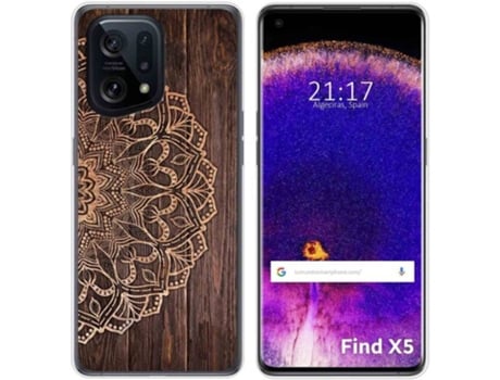 Carcasa para Oppo Find X5 5G TUMUNDOSMARTPHONE Dibujos Madera 06 Multicolor