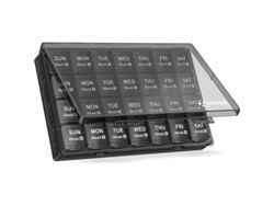 Organizador De Pastillas Mensual/semanal, 4 Semanas Con Recipiente A Prueba De Polvo Para Vitaminas, Suplementos Y Aceites De Pescado Para Viajes.