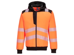 Sudadera De Alta Visibilidad Con Capucha Y Cremallera Pw3 Naranja Negro / Xl