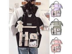 2026-mochila Para Adolescentes Cute Bear Colegio Viajes Casual Regalo Cumpleaños Material Nylon