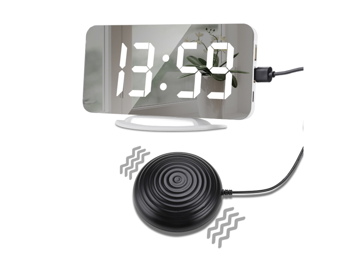 Este Reloj Despertador Cuenta Con Vibración, Vibración Dual Y Un Cargador Usb, Y Está Diseñado Para Personas Con Problemas De Audición.