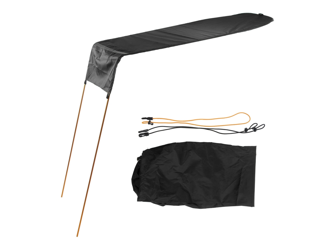 Paraguas Plegable Portátil Con Apertura Para Kayak, Canoa Y Protección Solar - Negro