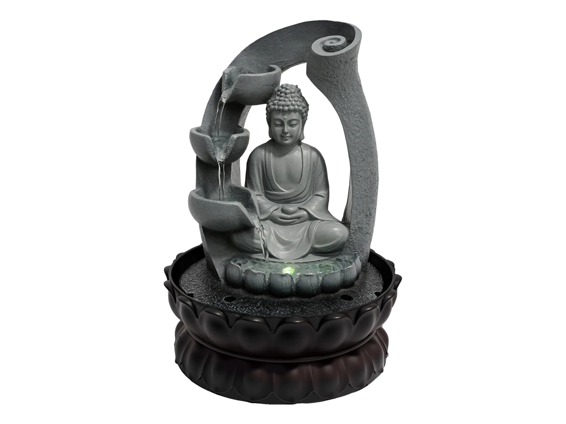 Fuente, diseño de Buda, iluminación LED, OEM gris