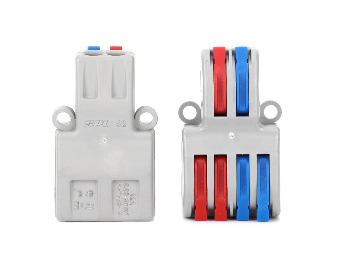 Omni-5pcs Conectores De Cable 2-entrada-4-salida Bloques De Terminales Rapidos Tornillos Incluidos Para Luz Electricidad