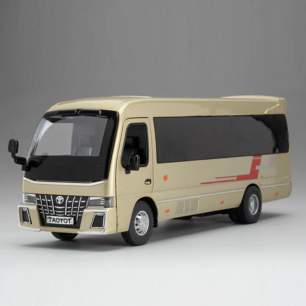 (Coaster Gold) 1:32 - Coche en miniatura, puertas que se abren, modelo de camión, con sonido y luces.