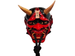 Máscara Facial De Resina Japonesa Para Cosplay, Disfraz De Terror Para Halloween, Accesorios Para Carnaval