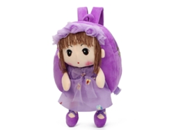 Mochila De Peluche Niña Hada Con Flores Forma Cariñosa Mochila De Peluche Para Niñas Morado