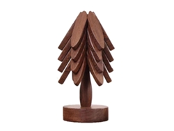 JILLIOPER Posavasos de Madera en Forma de Árbol, Juego de 4, Apoyos para Platos Calientes, Decoración de Cocina