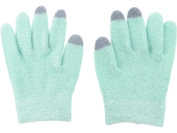Luvas De Spa Com Gel Hidratante E Função Touchscreen, Na Cor Verde Pena.