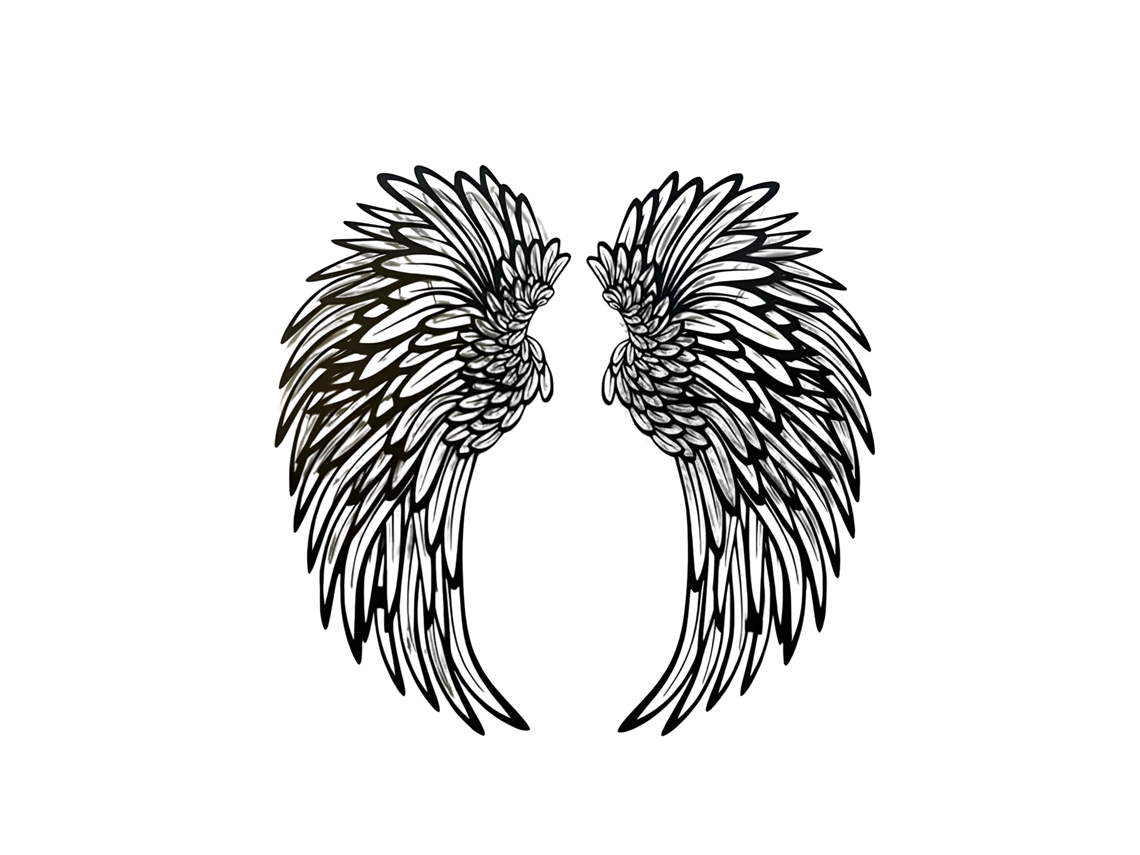 Alas de ángel de metal para decoración de pared, 30 cm, luz LED, 1 par