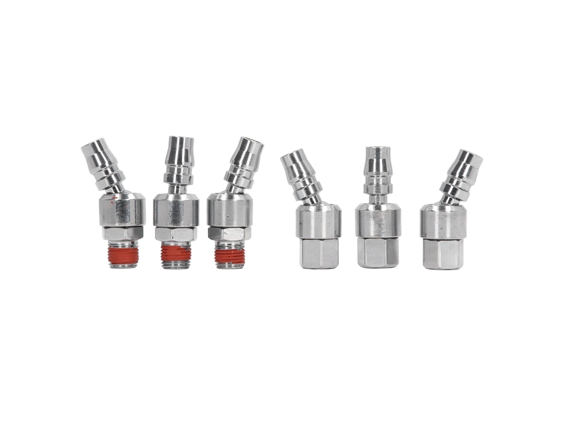 Conector Rápido Giratório De Ar 1/4 Polegada Npt Macho-fêmea Aço Temperado Para Mangueiras Industriais