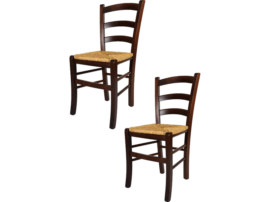 Conjunto de 2 Cadeiras T M C S Venezia (Castanho - 88x43x46 cm - Madeira)