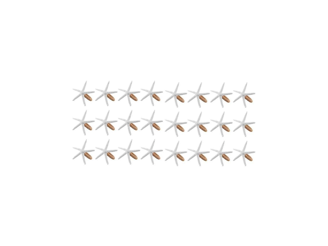 Rebe-24 Anillos Para Servilletas Estrella De Mar De Resina Y Cordel Para Bodas Cumpleaños Navidad Fiestas Como Se Muestra