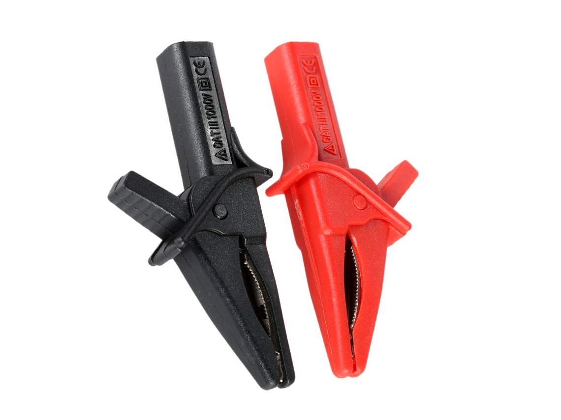 2 Peças de Pinças Crocodilo Delfim Grandes Vermelho e Preto para Dso3064 Ht18a