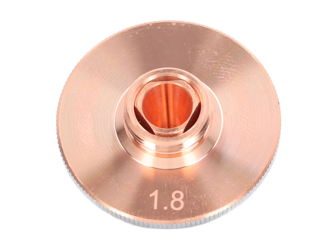 Cabezal De Corte Láser Con Boquilla De Fibra Óptica Doble, Cobre Cromado, Apertura De 1,8 Mm/0,07 Pulgadas.
