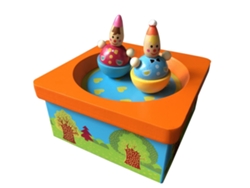 Caja De Música Mecánica De Madera Manual, Juguete Ideal Como Regalo Para Niños Mayores De 3 Años.