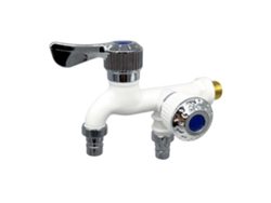 Grifo De Lavadora 1 Entrada 2 Salidas Con Dobles Interruptores, Hilo 1/2 Pulgada, Multifuncional Para Balcón Y Baño