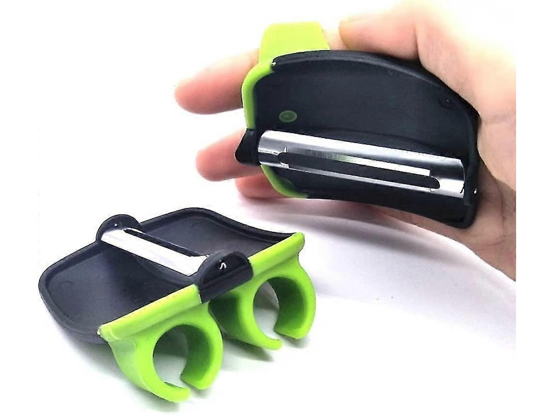 Pelador De Verduras Con Agarre Seguro De Dos Dedos - Diseño Ergonómico Y Duradero En Silicona Y Acero Inoxidable