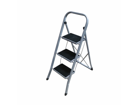 Escalera plegable de 3 peldaños EDM Gris Acero (47 x 71 x 105 cm)