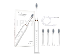 Escova de Dentes Elétrica JL-EIGHT X-3 Branco (45000 Rpm - 6 Modos - Recarregável)