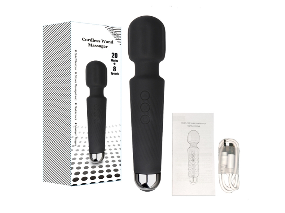 Vibrador, masajeador de mano Yizhood Wand, juguete sexual, regalo para mujeres (negro)