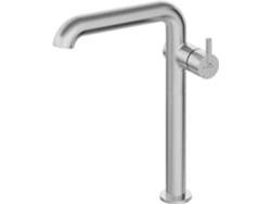 Grifo monomando alto para lavabo con caño rectangular