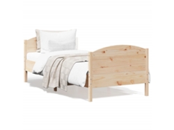 Maison Exclusive - Estructura De Cama Sin Colchón Madera Maciza De Pino 90x190 Cm