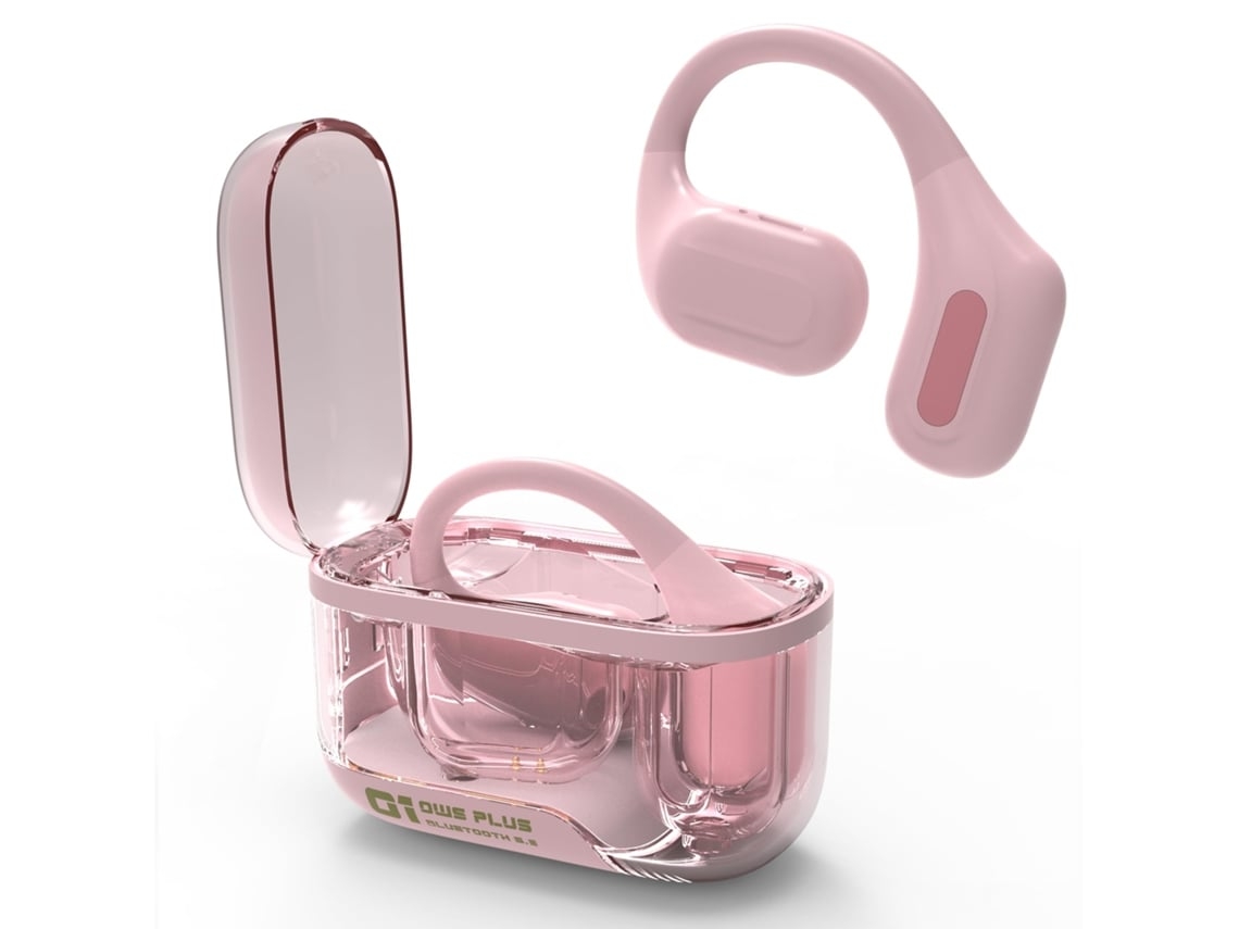 Auriculares YEMAESRE estéreo inalámbricos de alta fidelidad Pantalla LED Bluetooth con cancelación de ruido Rosa