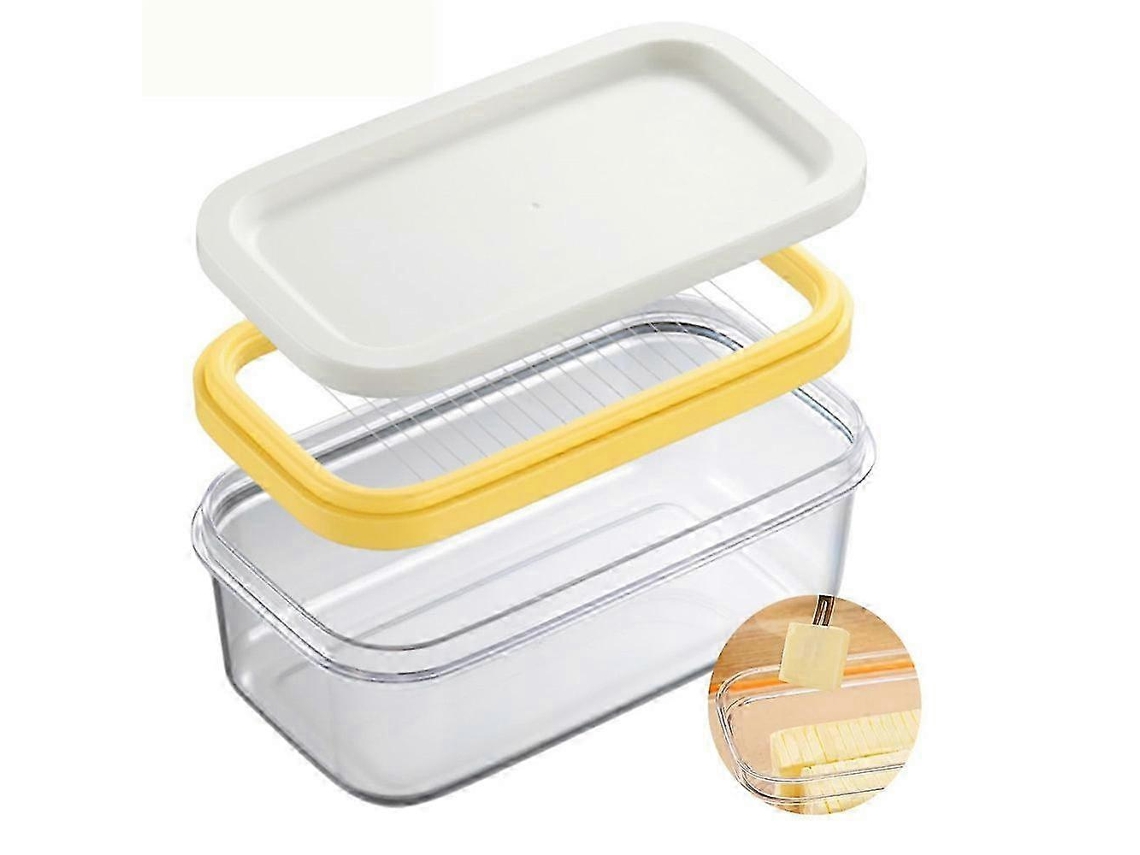Cortador de mantequilla de acero inoxidable con recipiente para guardar la mantequilla en el refrigerador, ideal para un fácil almacenamiento y corte. Rosewell