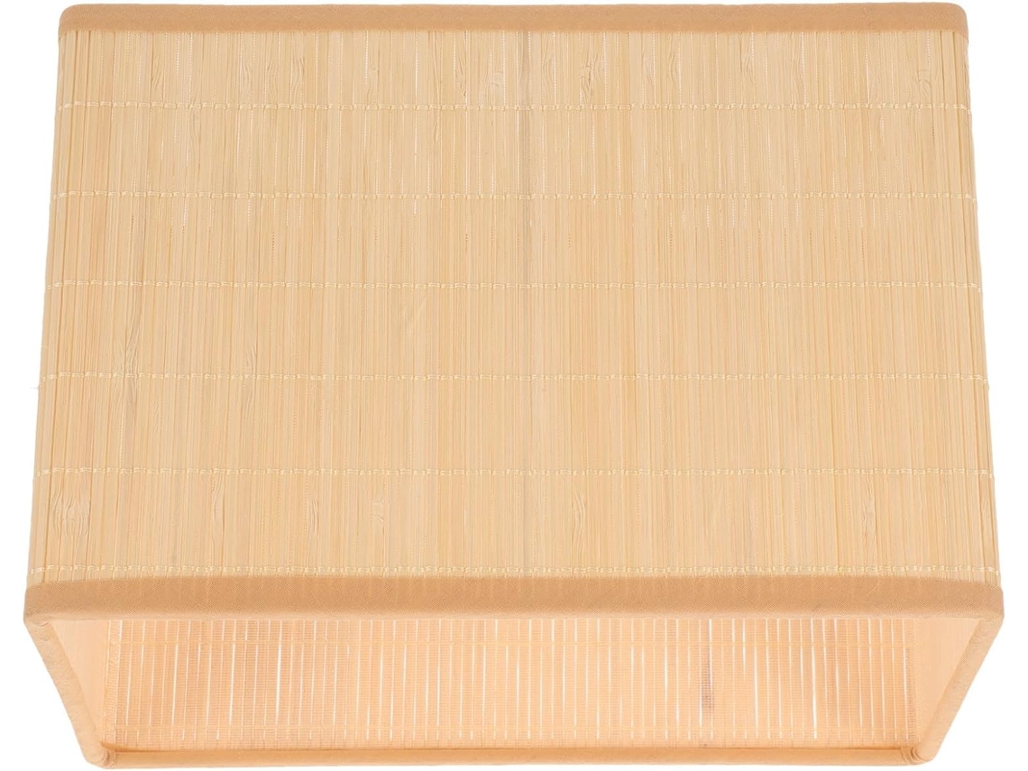 Lámpara Colgante Rústica De Bambú De 23x13 Cm Para Sala De Estar.