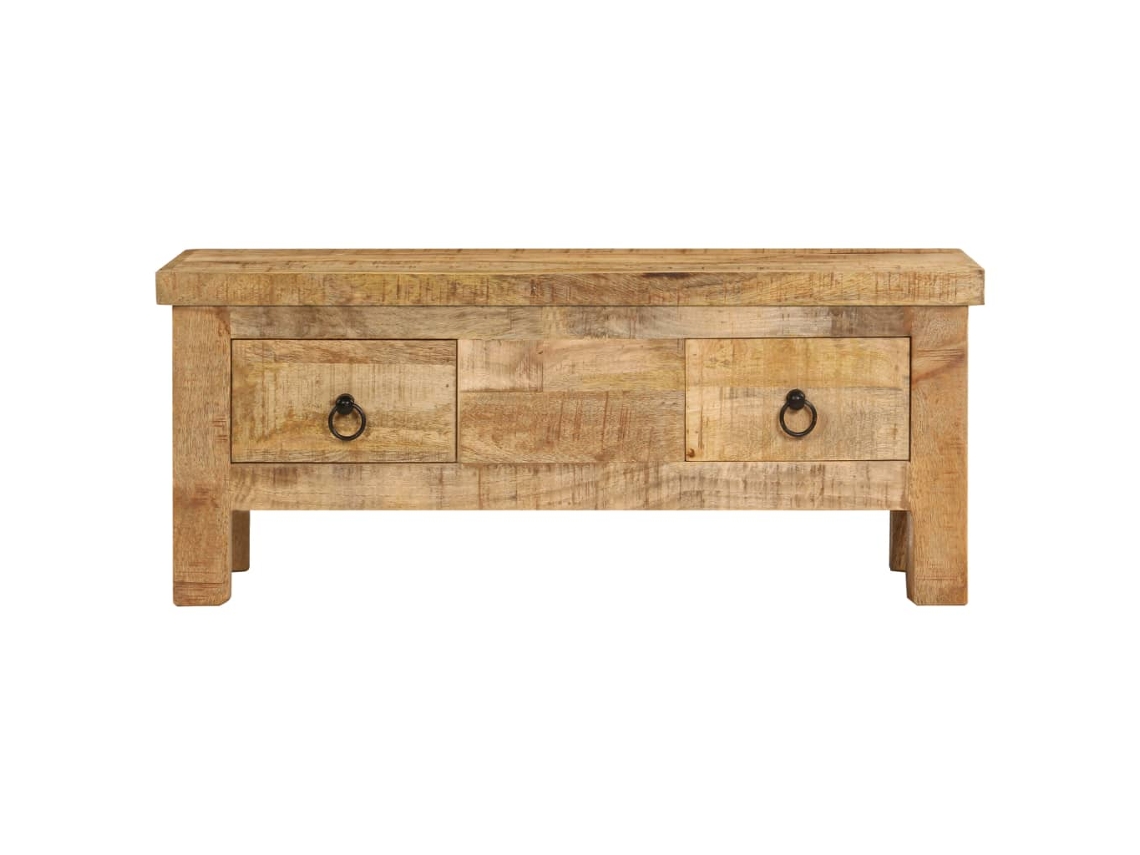 Mesa de centro de 90x45x35 cm, madera maciza de mango HARLANV1
