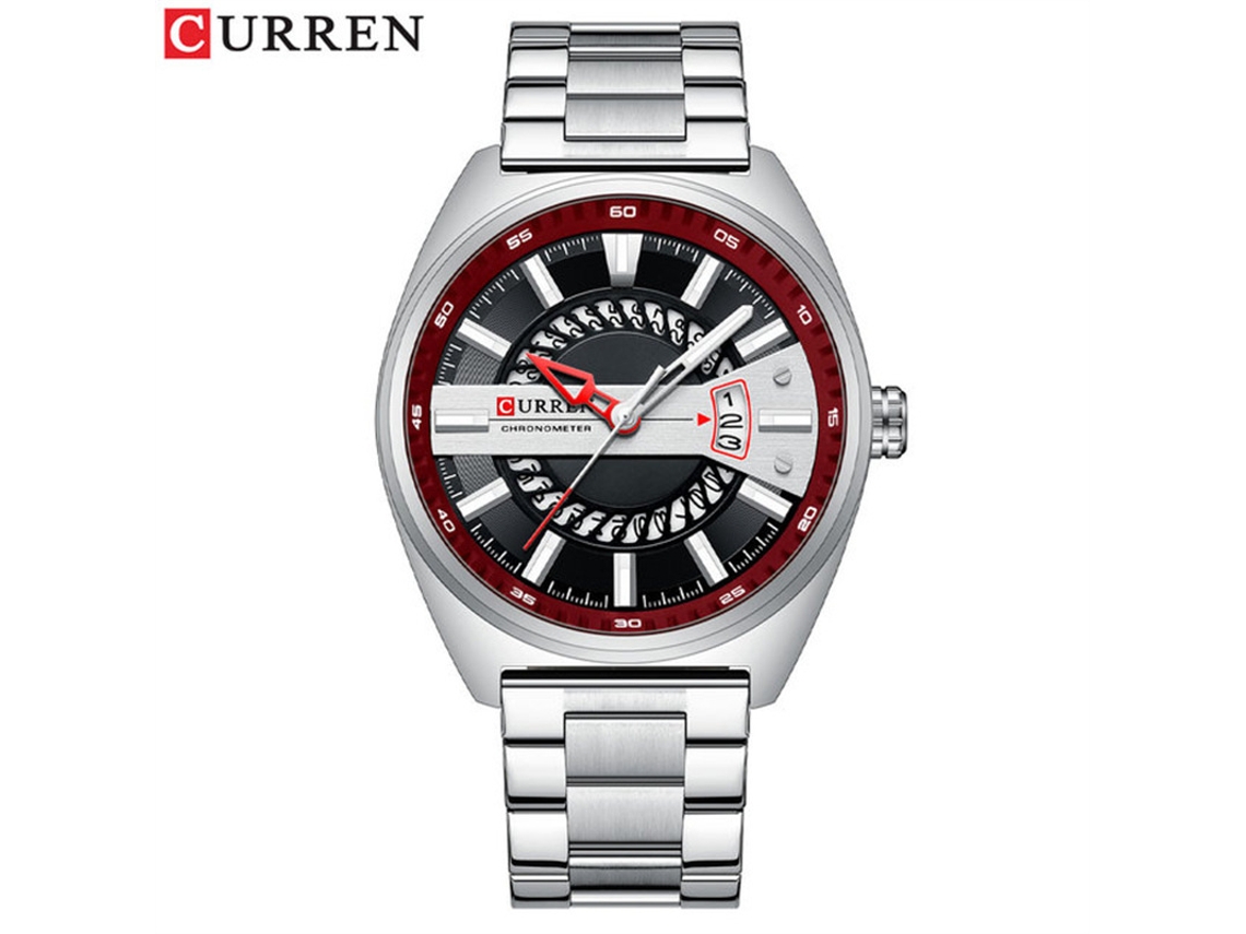 Reloj De Hombre Con Calendario, Correa De Acero, Cuarzo, Estilo Casual De Negocios, Reloj De Pulsera Creativo Para Hombre