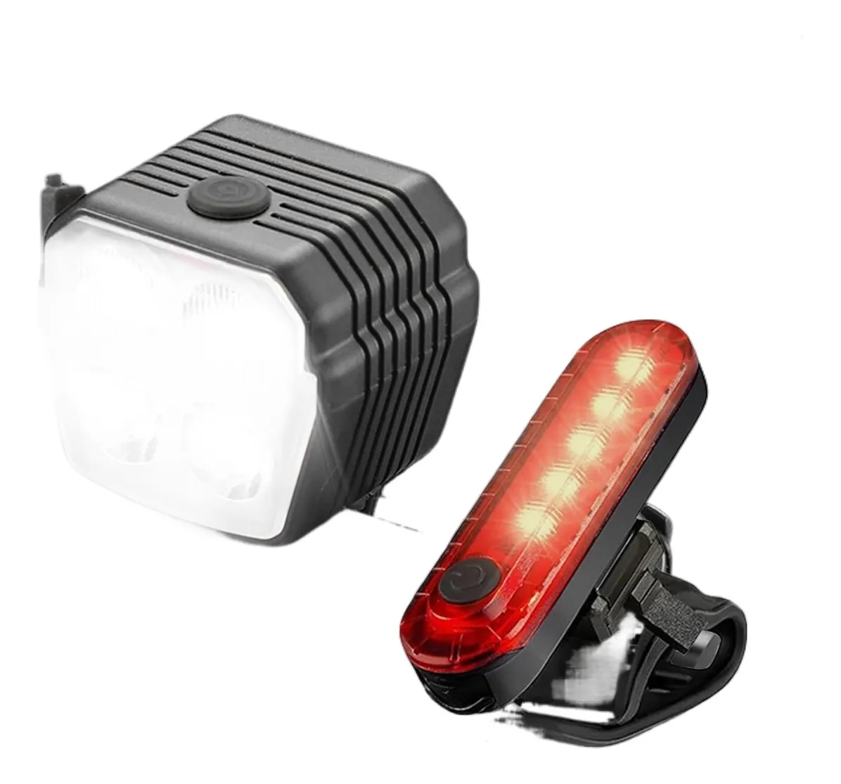 Luz de bicicleta recargable por USB, luces delanteras y traserasvayotoy