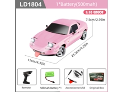 Coche de drift RC 1/18 estilo Mazda MX5, tracción a las 2 ruedas, 2.4G, giroscopio ESP, faros LED funcionales, modelo realista para niños. Aeuzwr