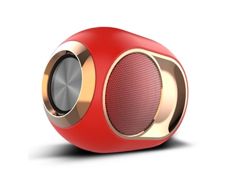 Altavoz Portatil - Infiniton K8 - Rojo, 5W, Bluetooth, USB, Karaoke