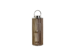 Portavela Mango Cristal Natural Marron 20x20x51cm